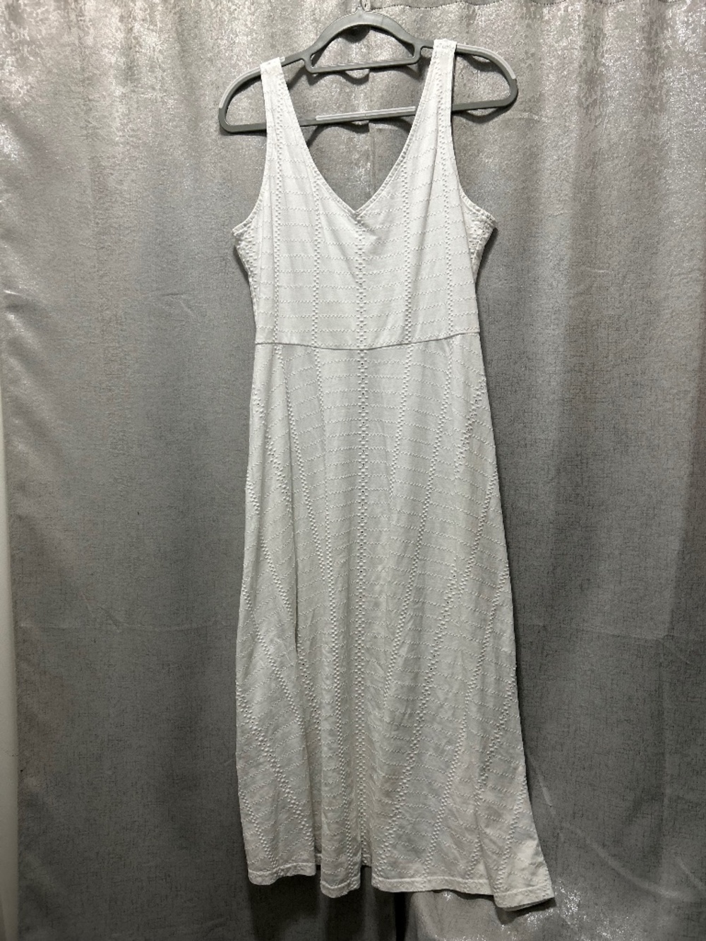 Chaps white eyelet maxi dress M